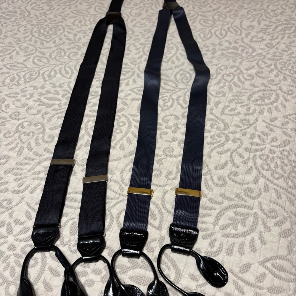 Men’s Black and Navy Suspenders